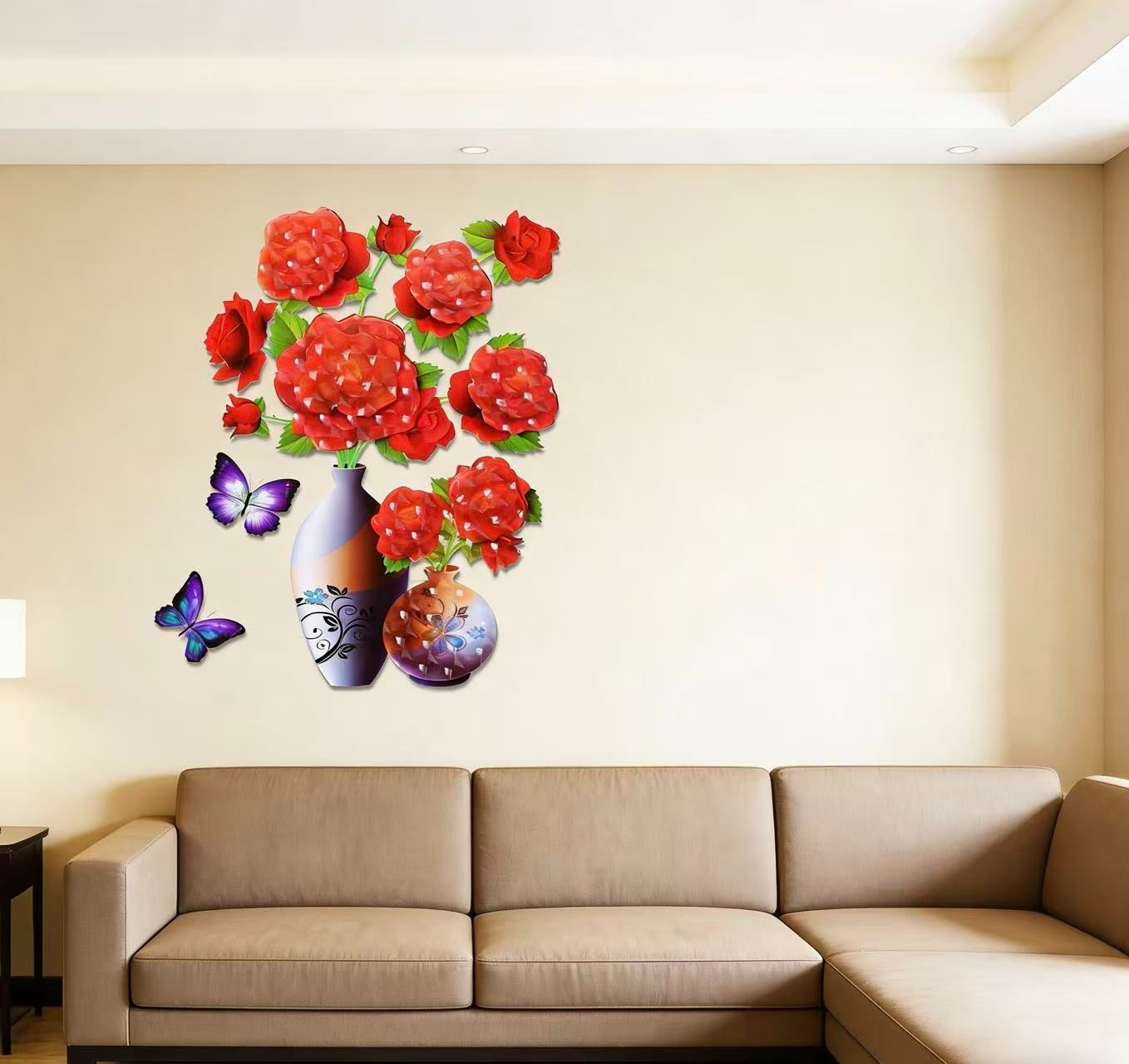 Wall decoration  Home decoration   3D wall stickers  wall decals  realistic stickers   suitable for living room   bedroom  home decor accents 3D  wallpaper House decorative stickers