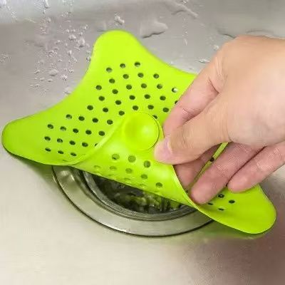 2 pcs Kitchen sink strainer   silicone filter mesh  floor drain sticker for sewer  hair filter to prevent clogging  drain filter mesh  kitchenware  colander  bathroom sink plug