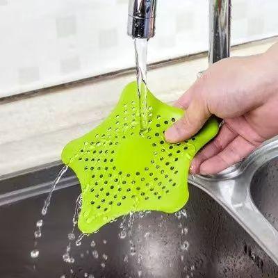 2 pcs Kitchen sink strainer   silicone filter mesh  floor drain sticker for sewer  hair filter to prevent clogging  drain filter mesh  kitchenware  colander  bathroom sink plug