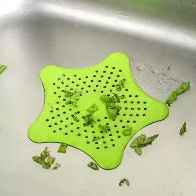 2 pcs Kitchen sink strainer   silicone filter mesh  floor drain sticker for sewer  hair filter to prevent clogging  drain filter mesh  kitchenware  colander  bathroom sink plug