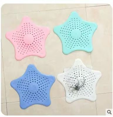 2 pcs Kitchen sink strainer   silicone filter mesh  floor drain sticker for sewer  hair filter to prevent clogging  drain filter mesh  kitchenware  colander  bathroom sink plug