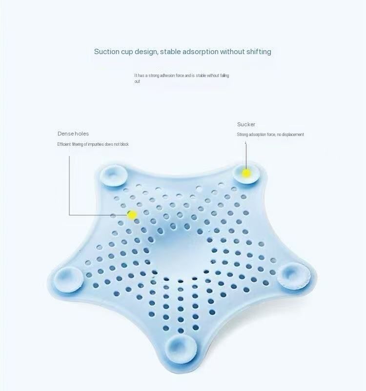 2 pcs Kitchen sink strainer   silicone filter mesh  floor drain sticker for sewer  hair filter to prevent clogging  drain filter mesh  kitchenware  colander  bathroom sink plug