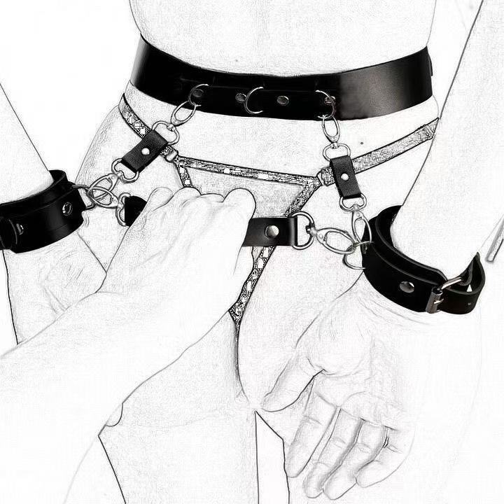 10pcs SM Bondage Restraint Set suitable for couples  Masturba Sex Toy couples  women  plush handcuff bondage kit   adult toys and games  with eye mask  leather whip  nipple clamp and other accessories