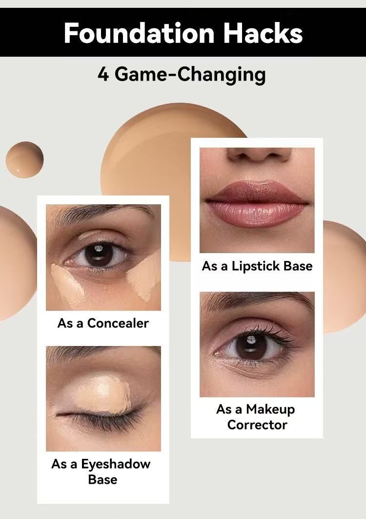 20ml liquid foundation   Brighten skin tone  naturally long-lasting  and oil-controlling  waterproof and sweat-proof  makeup concealer  moisturizing cream  easy to apply  makeup foundation