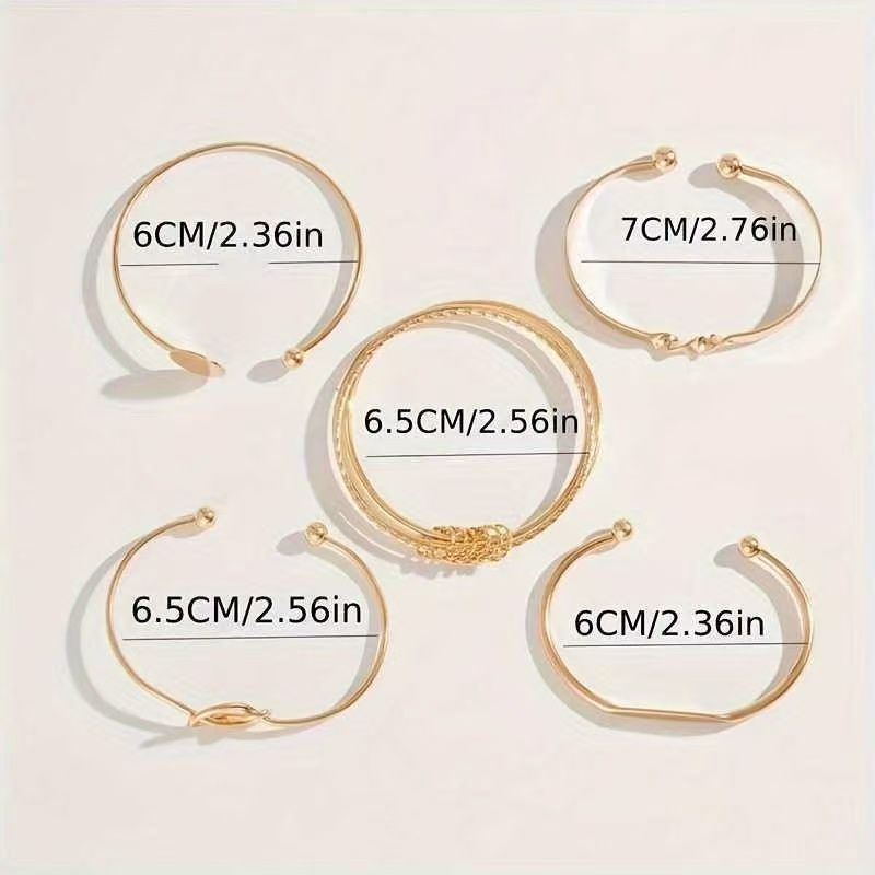 New chain bracelet  geometric open bangle  jewelry set  fashion jewelry gift  shiny bangle  heart print bangle