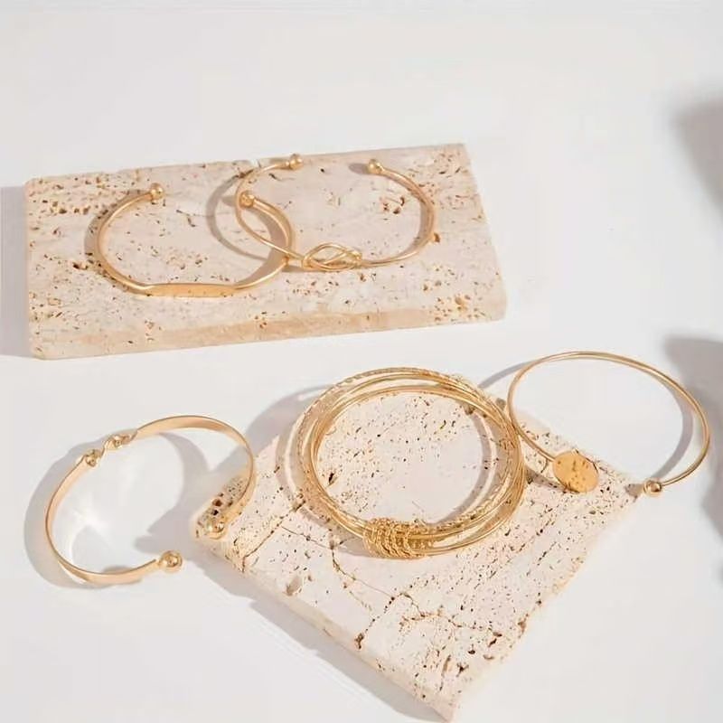 New chain bracelet  geometric open bangle  jewelry set  fashion jewelry gift  shiny bangle  heart print bangle