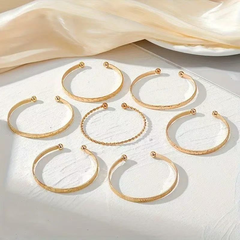 New chain bracelet  geometric open bangle  jewelry set  fashion jewelry gift  shiny bangle  heart print bangle