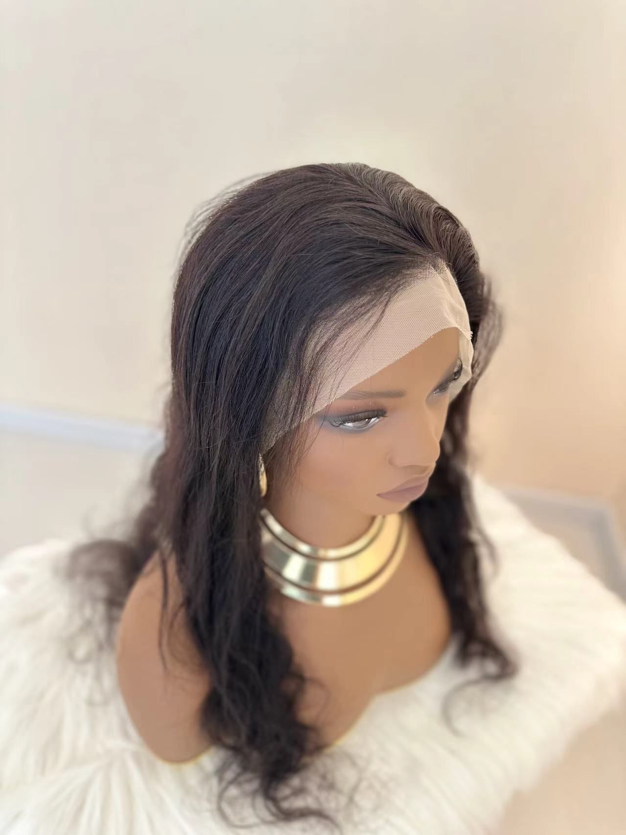 Human Hair Body Wave Wigs - 20 Inch 13x4 Lace Frontal | Most Natural 180 Density Wig(1B Black, Pre-Plucked, African American, Gift, Wedding Body Wave Wigs)