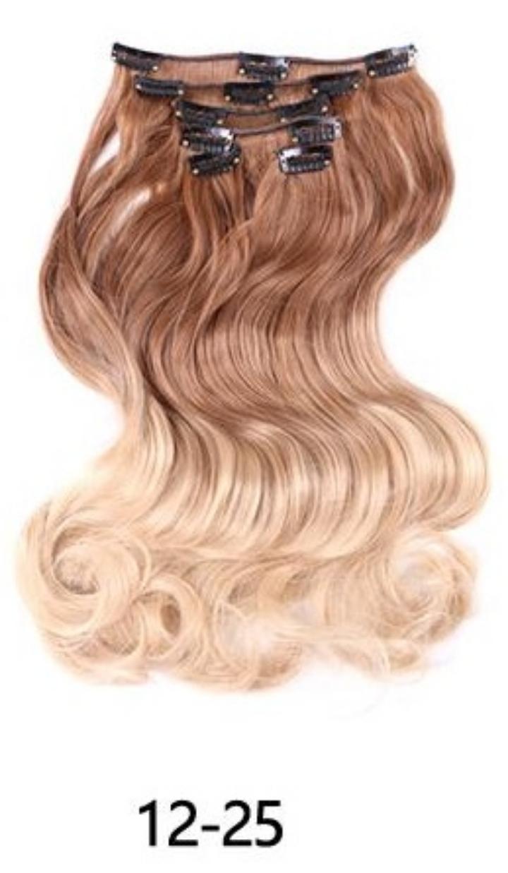 6 pcs/set Body Wave Clip-in Synthetic  Hair Extensions for Afican Women-17 Inch | Easy to Blend, Everyday Volume Boost (6-25/4A-22/4A-25/6-25/6-27/12-25/1B)