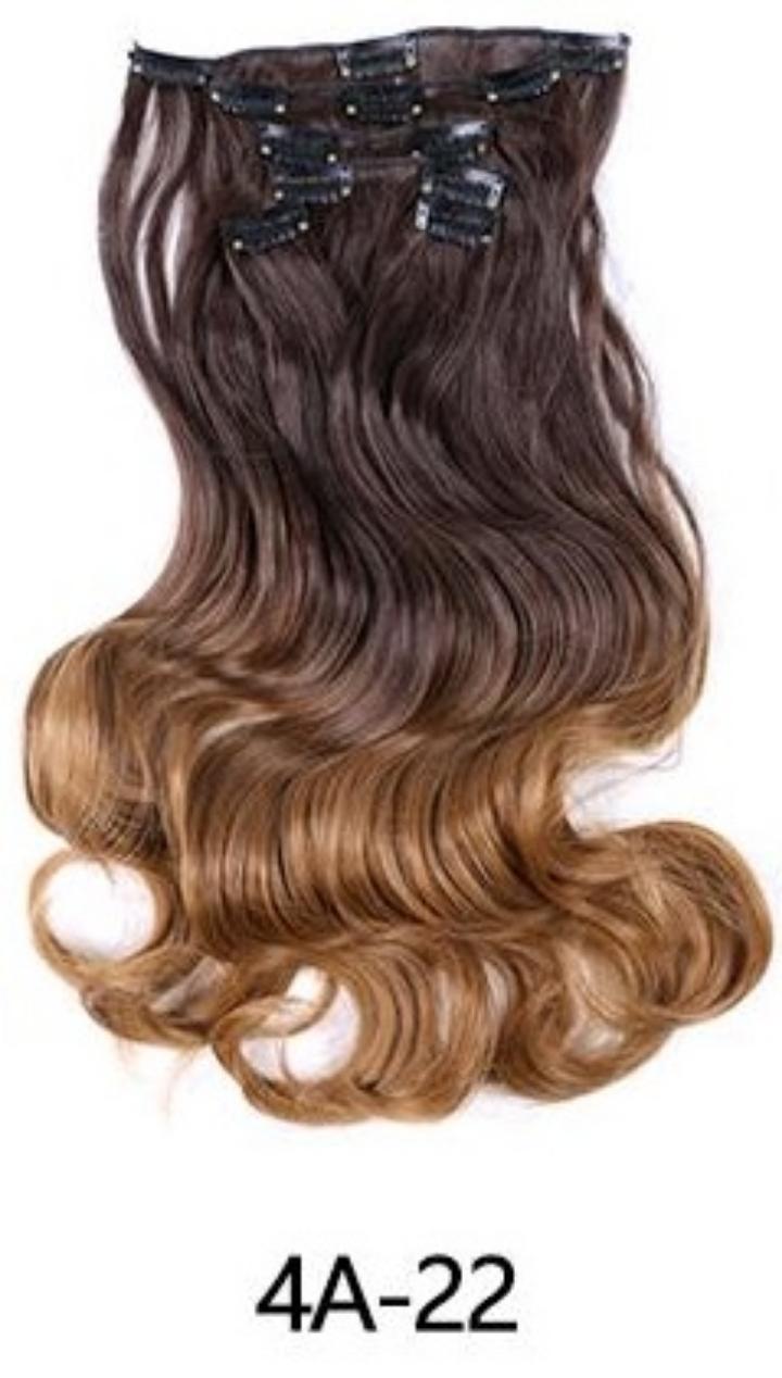 6 pcs/set Body Wave Clip-in Synthetic  Hair Extensions for Afican Women-17 Inch | Easy to Blend, Everyday Volume Boost (6-25/4A-22/4A-25/6-25/6-27/12-25/1B)