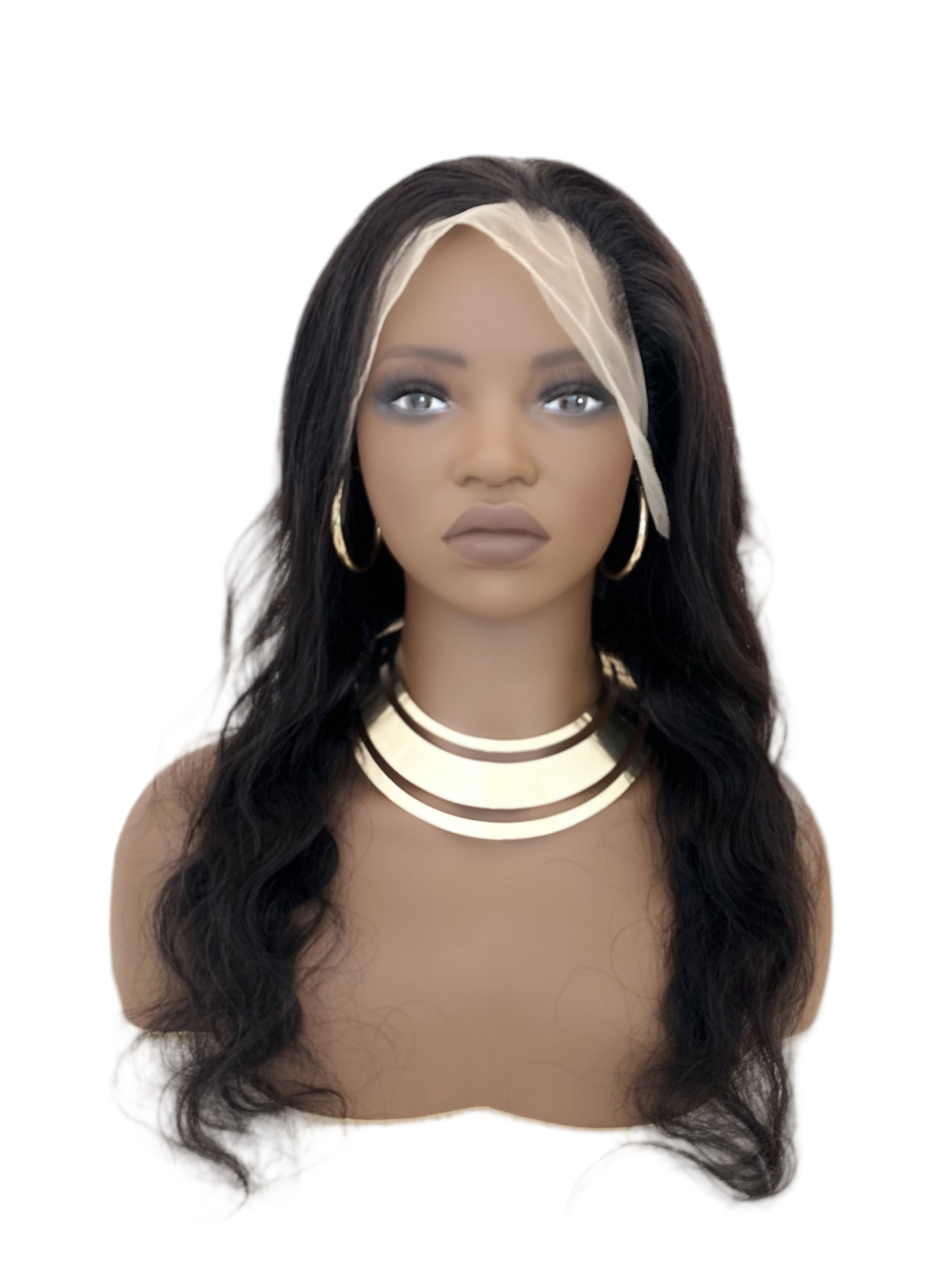 Human Hair Body Wave Wigs - 20 Inch 13x4 Lace Frontal | Most Natural 180 Density Wig(1B Black, Pre-Plucked, African American, Gift, Wedding Body Wave Wigs)