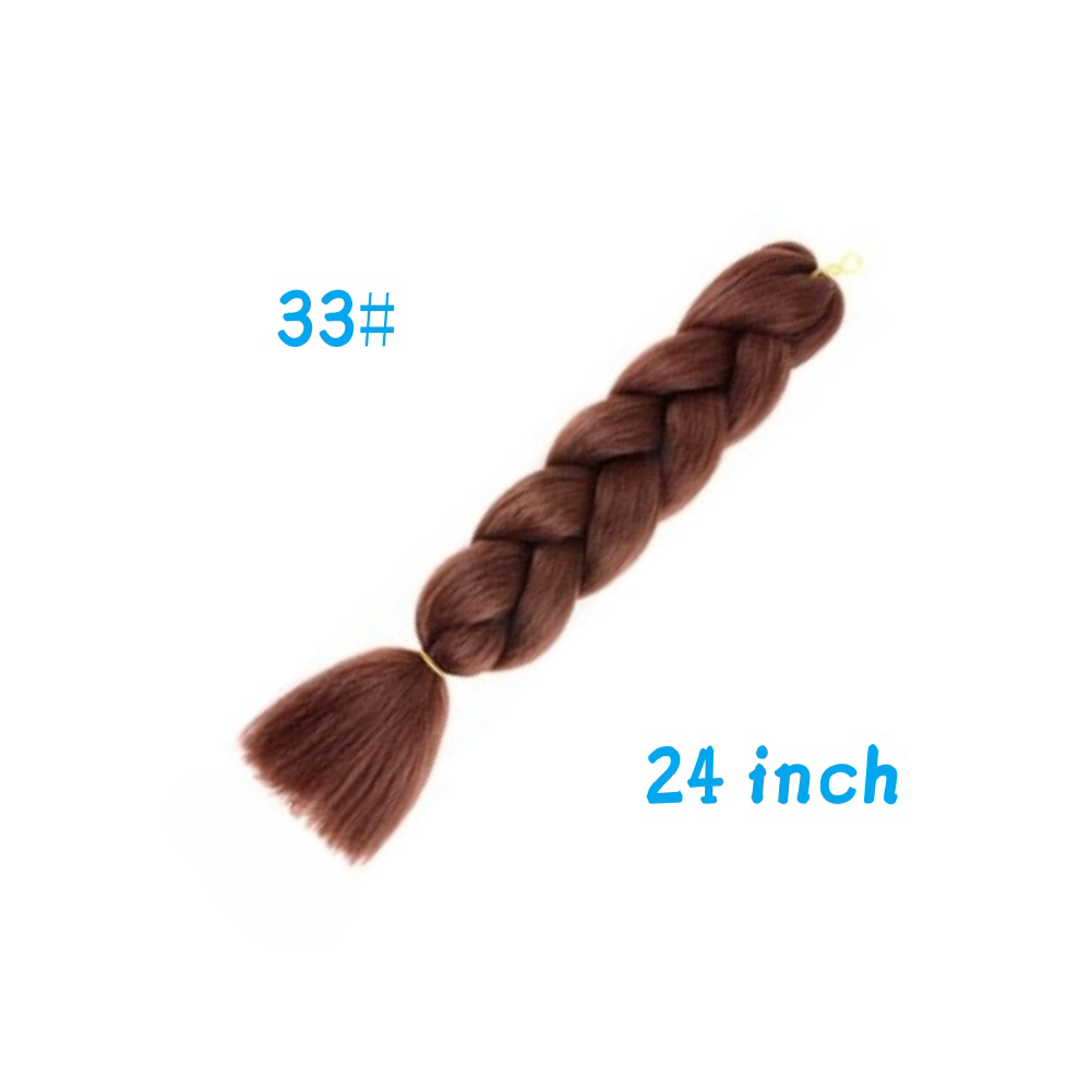 Synthetic Braid Hair Extensions - 24 Inch Jumbo Box Braids | Six-Toned Pre-Stretched (African Hair, Protective Style, Quick Weave, Color: 1B/30#/33#/A12/A18/A29