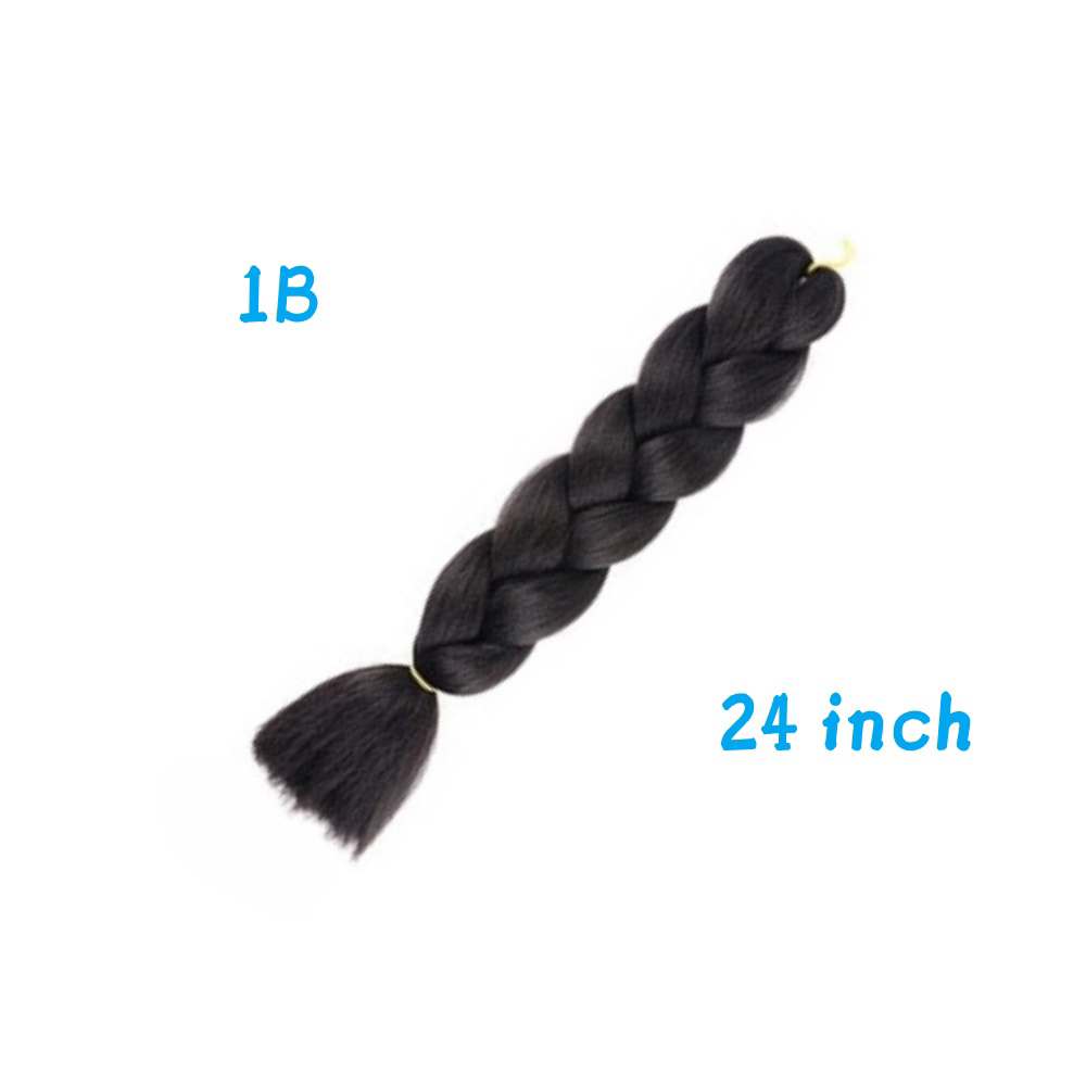 Synthetic Braid Hair Extensions - 24 Inch Jumbo Box Braids | Six-Toned Pre-Stretched (African Hair, Protective Style, Quick Weave, Color: 1B/30#/33#/A12/A18/A29