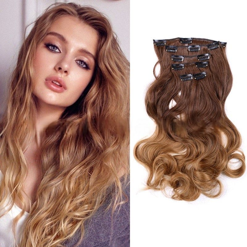 6 pcs/set Body Wave Clip-in Synthetic  Hair Extensions for Afican Women-17 Inch | Easy to Blend, Everyday Volume Boost (6-25/4A-22/4A-25/6-25/6-27/12-25/1B)