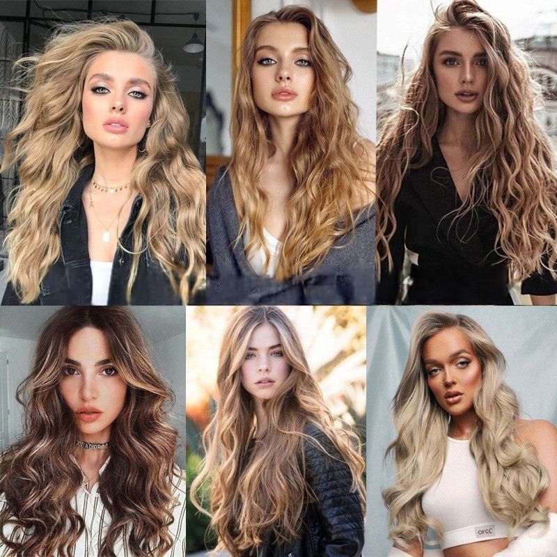 6 pcs/set Body Wave Clip-in Synthetic  Hair Extensions for Afican Women-17 Inch | Easy to Blend, Everyday Volume Boost (6-25/4A-22/4A-25/6-25/6-27/12-25/1B)