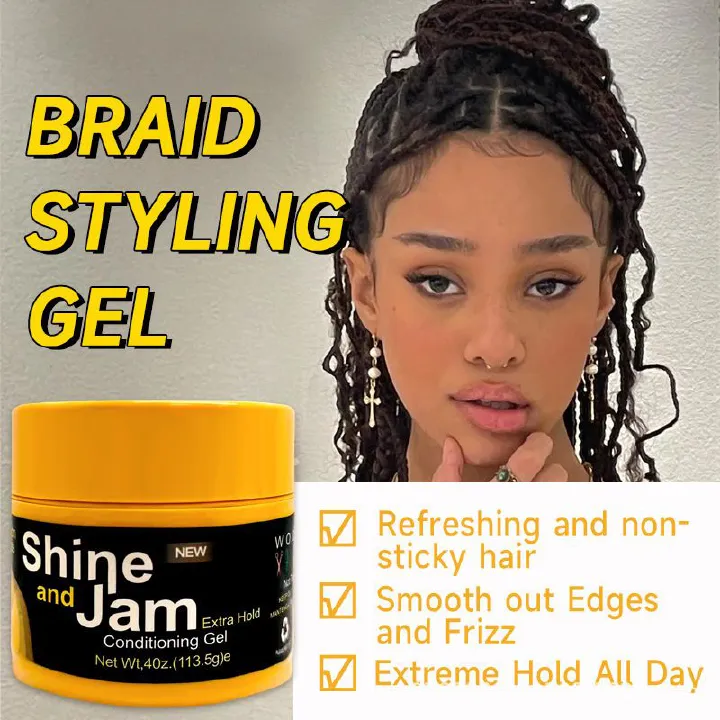Edge Control Hair Wax - Strong Hold Styling Gel for African Hair | Anti-Frizz & Humidity Resistant (Curly Hair Care, Natural Shine, Salon Finish, Travel Size)