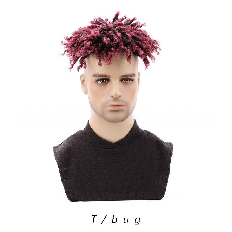 Synthetic Fiber Short Dreadlocks Toupee for Low-Maintenance Styles | Reggae Braid Top & Natural Edge Design (Black, 3-Inch, Quick Install, Lightweight, Secure Fit)
