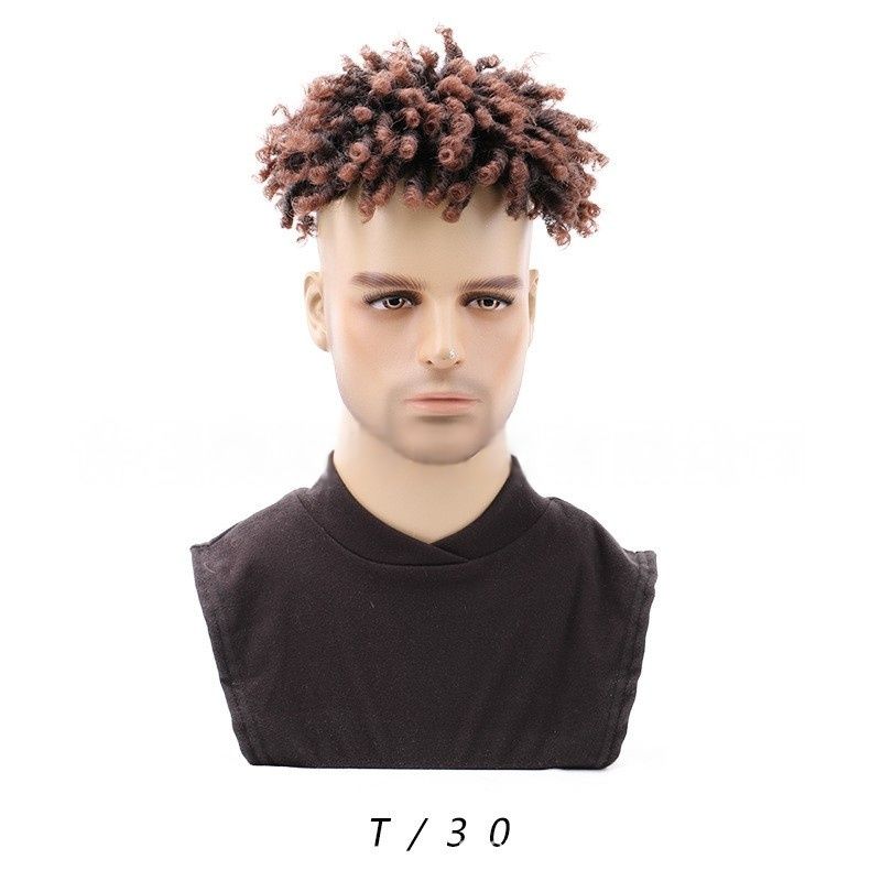 Synthetic Fiber Short Dreadlocks Toupee for Low-Maintenance Styles | Reggae Braid Top & Natural Edge Design (Black, 3-Inch, Quick Install, Lightweight, Secure Fit)
