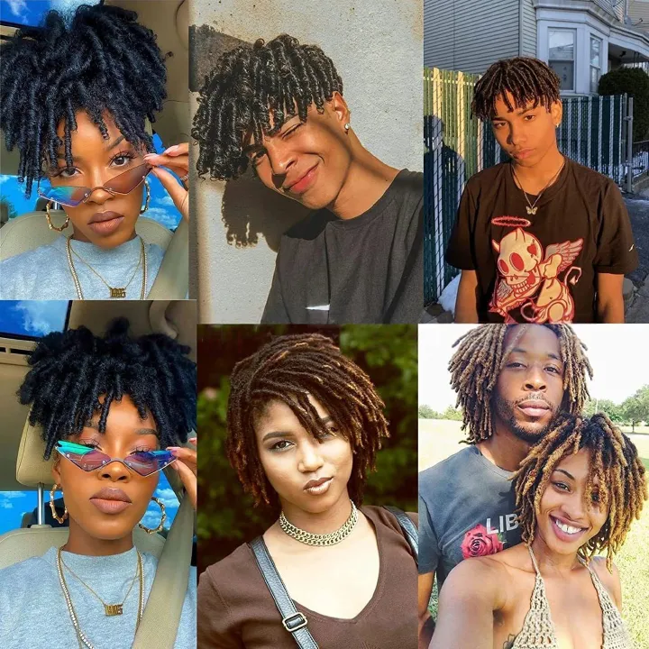 Synthetic Hollow Coiled African Locs | Lightweight (Black, 6 Inch, Easy to Install, Versatile Styling)