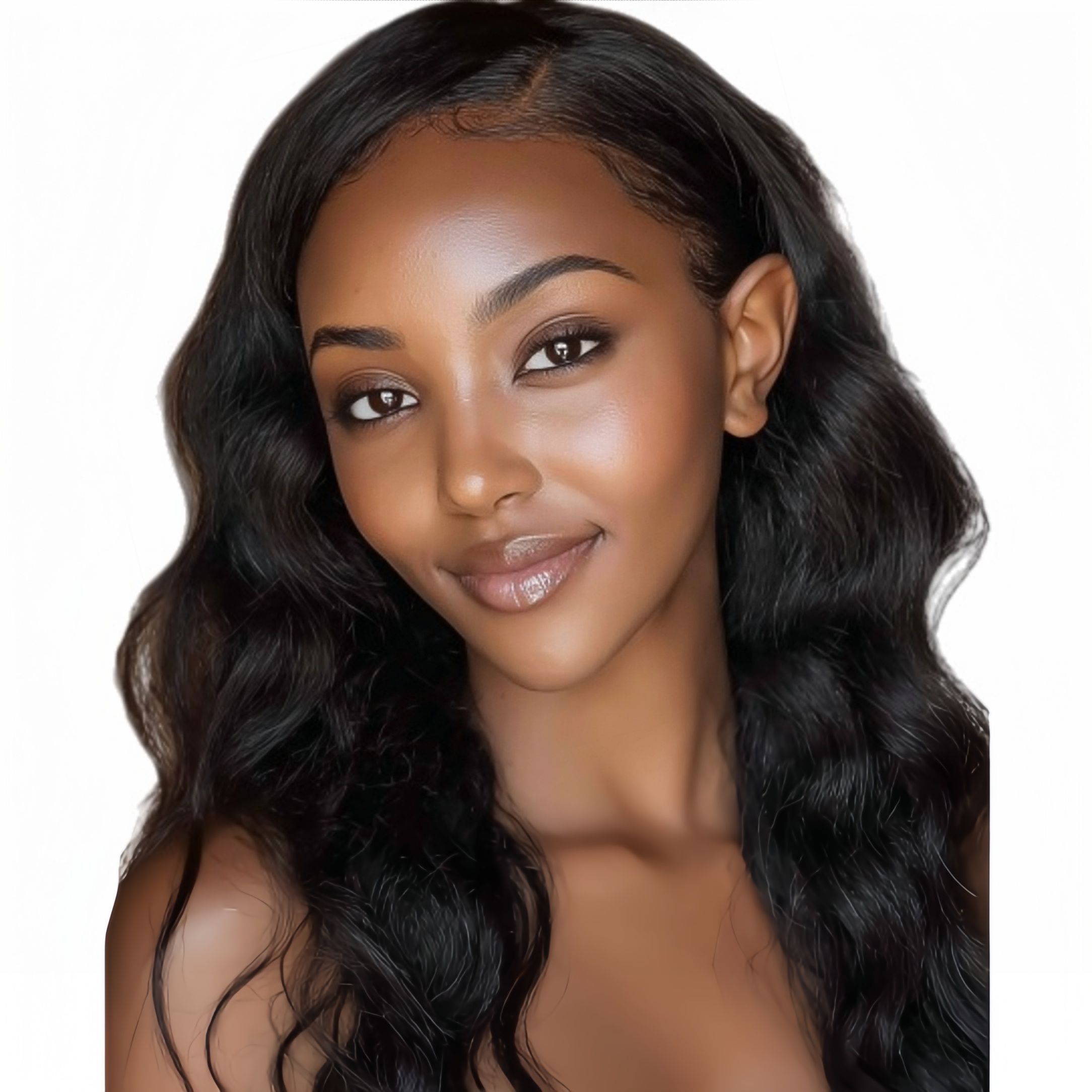 Human Hair Body Wave Wigs - 20 Inch 13x4 Lace Frontal | Most Natural 180 Density Wig(1B Black, Pre-Plucked, African Women, Gift, Wedding Body Wave Wigs)