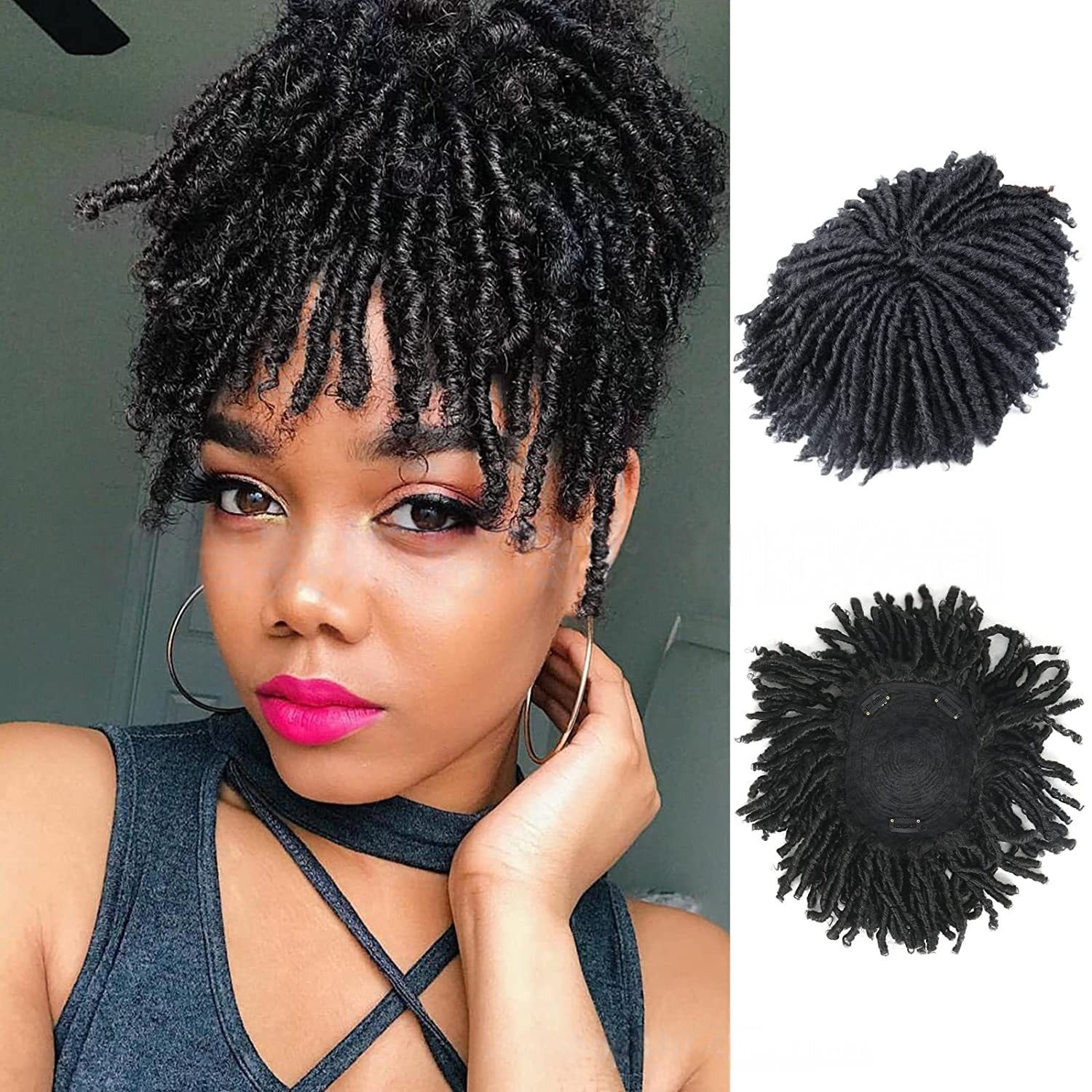Synthetic Hollow Coiled African Locs | Lightweight (Black, 6 Inch, Easy to Install, Versatile Styling)