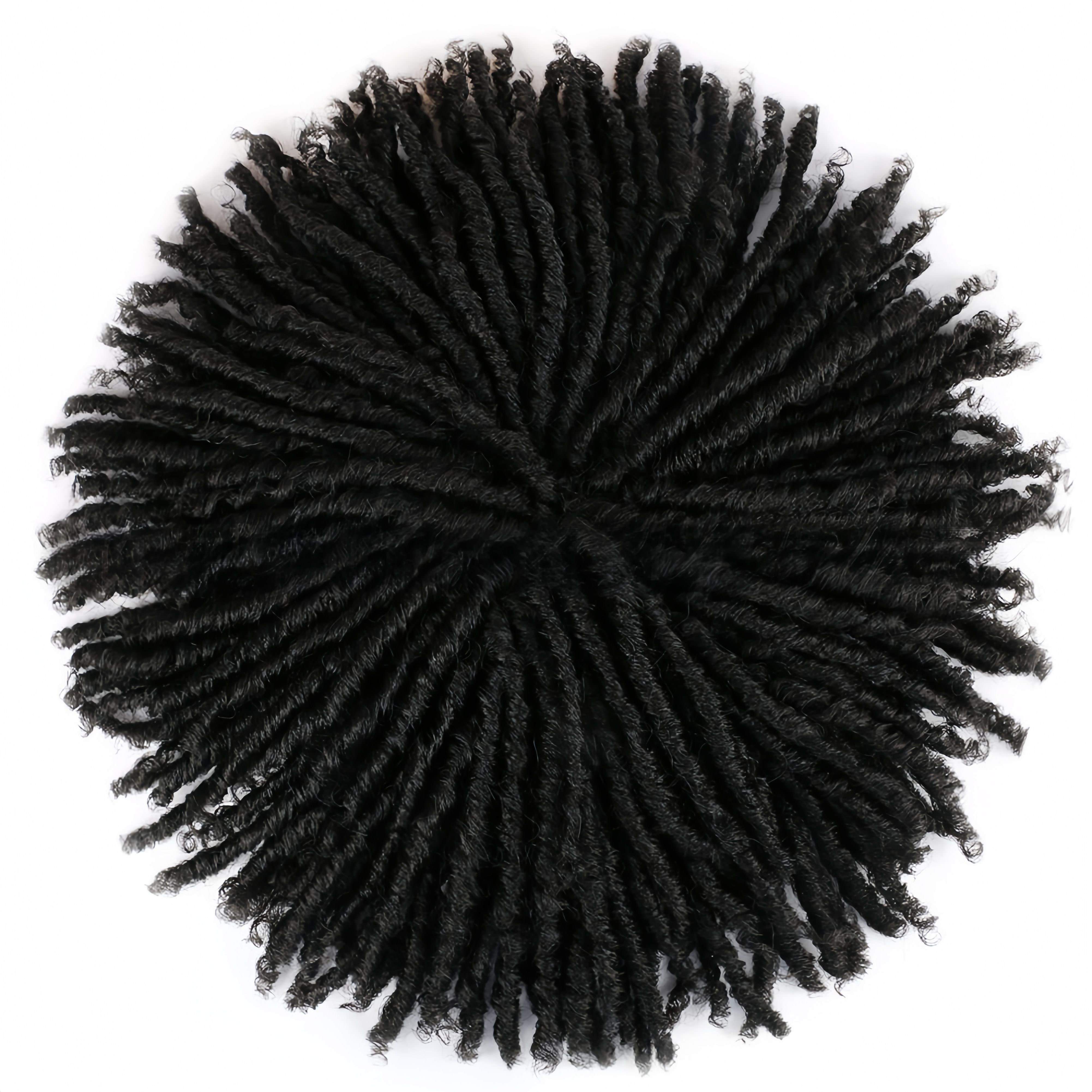 Synthetic Hollow Coiled African Locs | Lightweight (Black, 6 Inch, Easy to Install, Versatile Styling)