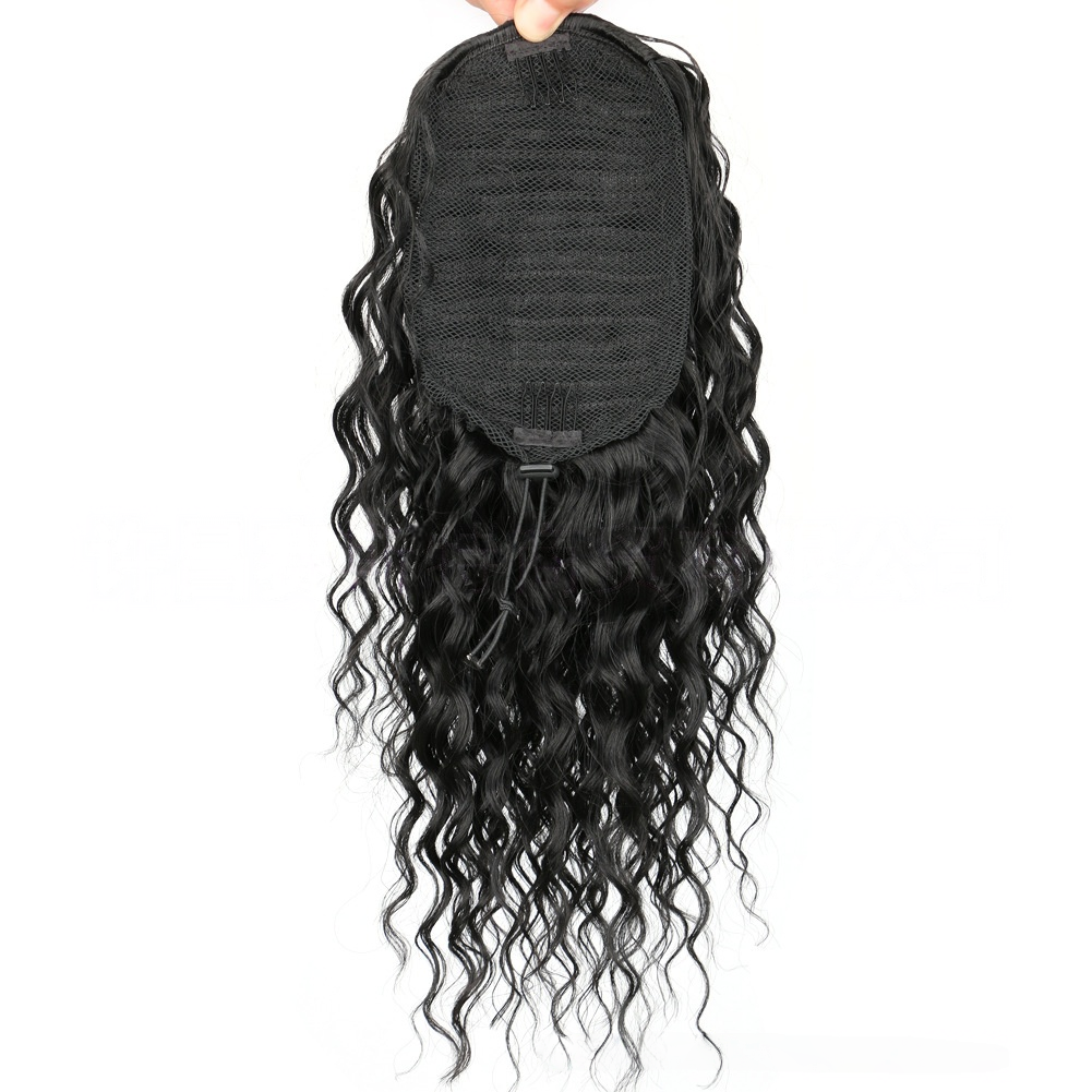 Synthetic Deep Ponytail with Drawstring | Synthetic hair extensions Ponytail (Black, 14 Inch, Secure Fit, Quick Style Change)