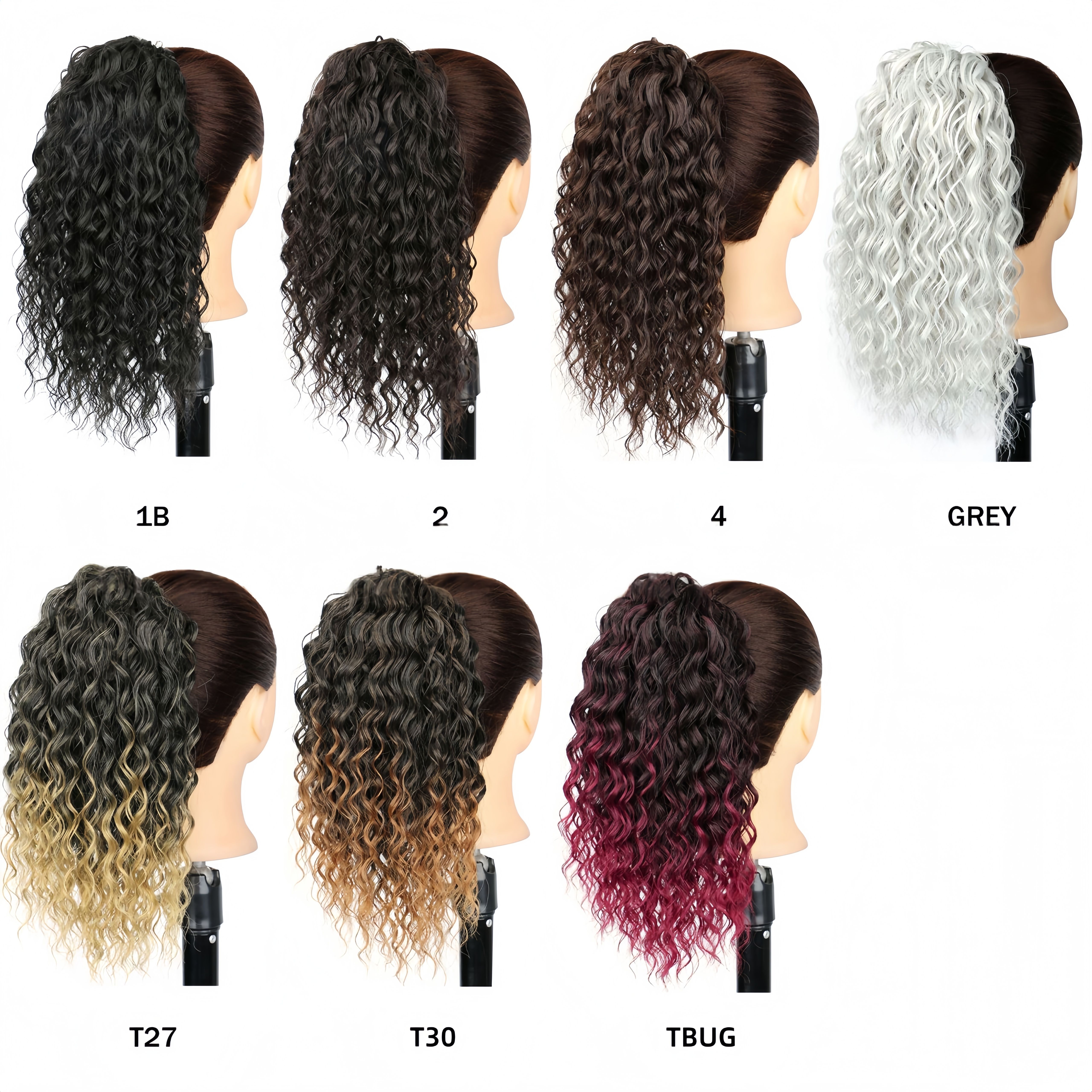 Synthetic Deep Ponytail with Drawstring | Synthetic hair extensions Ponytail (Black, 14 Inch, Secure Fit, Quick Style Change)