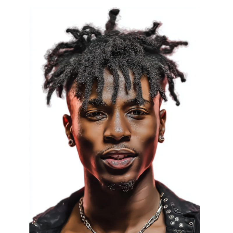 Synthetic Fiber Short African locs for Low-Maintenance Styles | Reggae Braid Top & Natural Edge Design (Black, 3-Inch, Quick Install, Lightweight, Secure Fit)