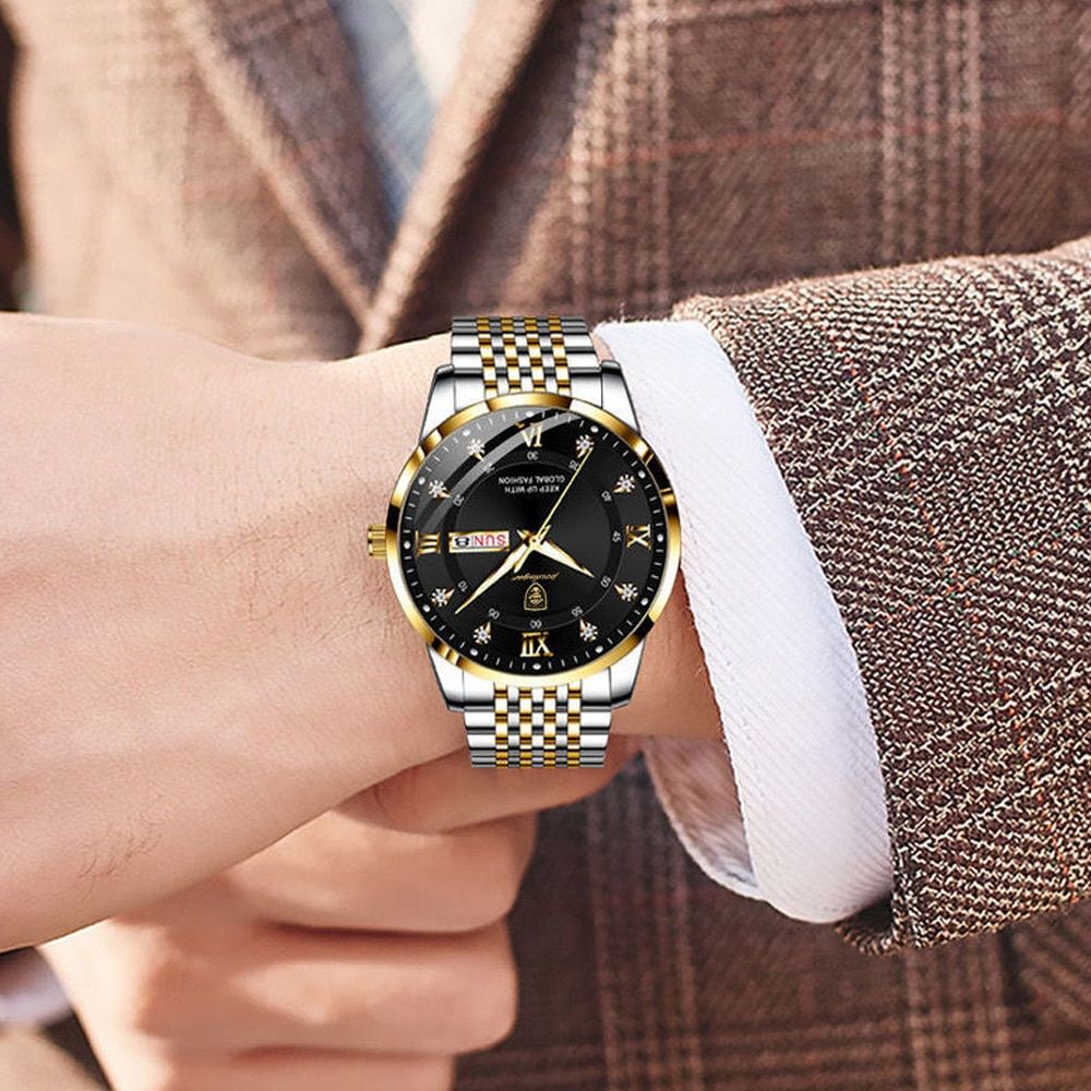 POEDAGAR Men Stainless Stain Business Quartz Watch. The POEDAGAR Men’s Watch is a high-quality timepiece that seamlessly blends form and function, making it an excellent choice for uou indiyou