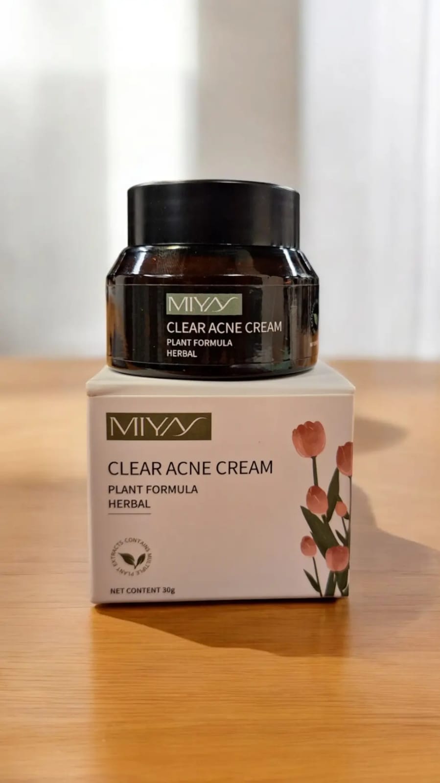 The Miya Clear Acne Cream is a powerful and effective treatment designed to combat acne and promote clearer, healthier skin. Formulated with natural, skin-friendly ingredients, this cream targets acne
