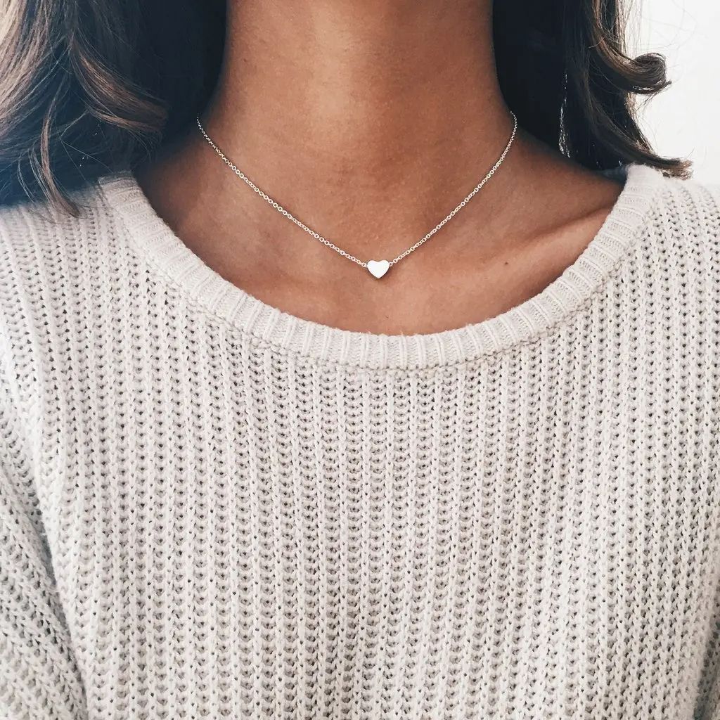Elegant Heart Charm Choker Necklace for Girls - Adjustable, Durable, Perfect for Daily Wear & Special Occasions, Ideal Gift for Birthdays & Holidays