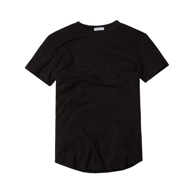 cotton Fashion Black Plain Tshirt