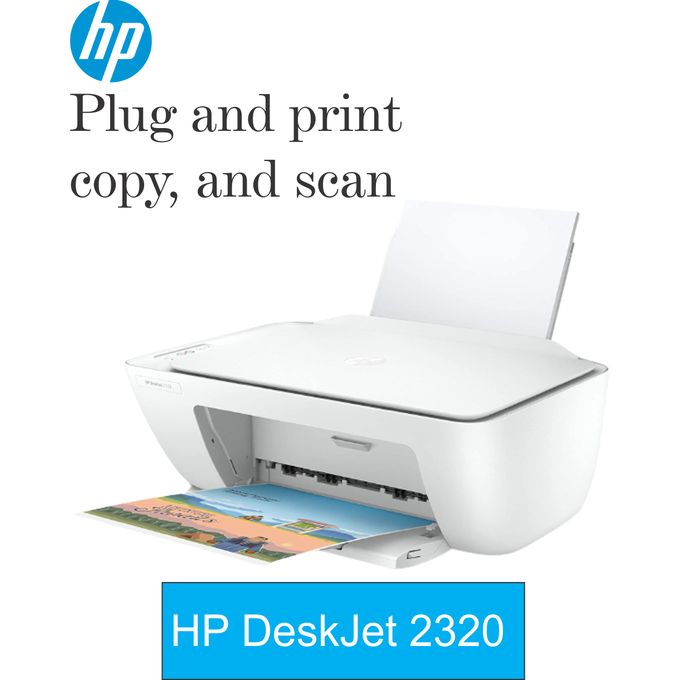 HP DeskJet 2320- Scan, Print, Photocopy-White.
