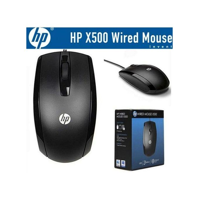 HP Wired Mouse X500 - Black