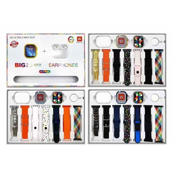 Smartwatch I20 ultra max suit plus free pods, pods case, [7 pairs of straps]