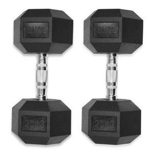 10KG SINGLE HAND Black Hexagon Weight training Dumbells Weight Set for home/office/gym workout