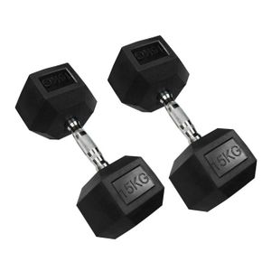 25KG PAIR (50KG) Black Hexagon Weight training Dumbells Weight Set for home/office/gym workout