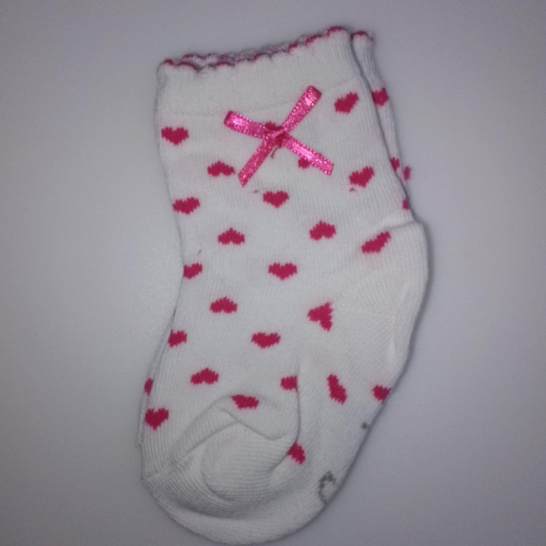 6 pairs 2-3 yrs old cotton socks, toddler/children,kids socks, 2 of the pairs with a small bow detail.