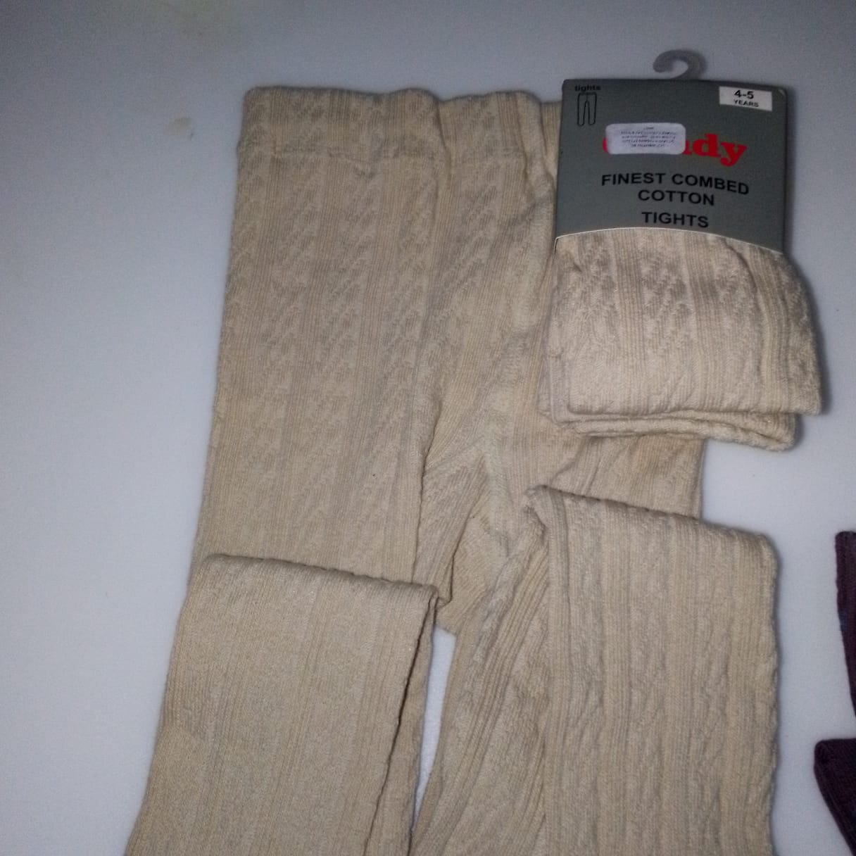 TIGHTS Kids Essentials: 2 Beige Tights & 1 pair Socks Set for Ages 4-5 – Premium soft fabric, perfect fit, and breathable design for active kids. Ideal for everyday wear & school.