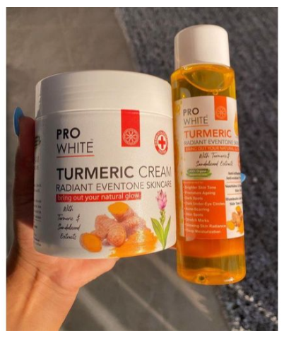 Organic 2 in 1 set: Pro White Tumeric Cream + Pro White Tumeric Oil