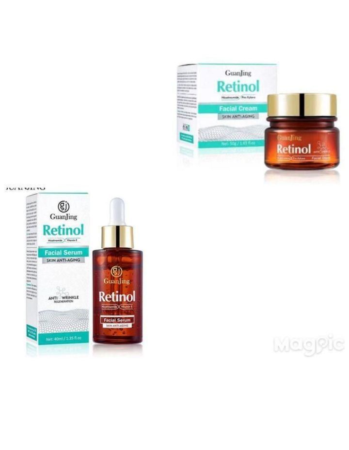 Guanjing 2 in 1 Set :Niacinamide & Vitamin E Skin Anti-aging Facial Serum + Facial Cream