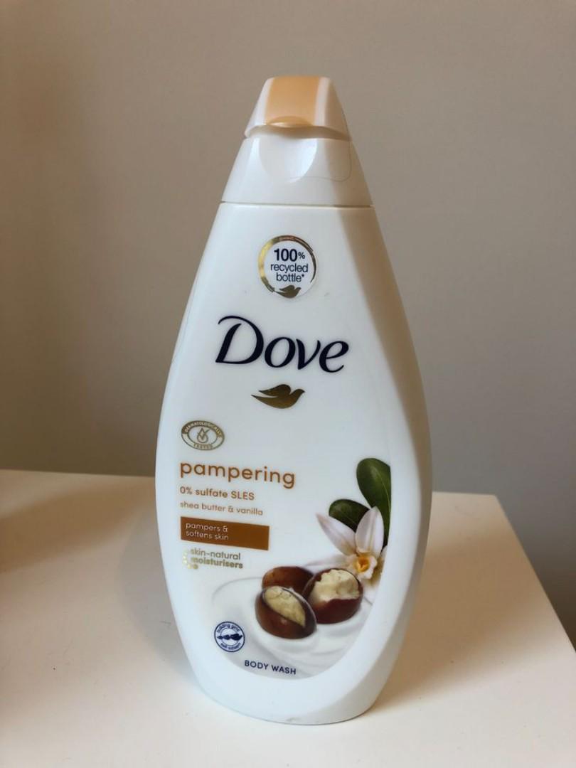 4 in 1 SELFCARE SET: Pampering Shea Butter & Warm Vanilla Body Wash + Body Love Pampering Care Body Lotion + Pampering Shea Butter Cream Bar+ (FREE GIFT Vaseline Lip Therapy Cocoa Butter)