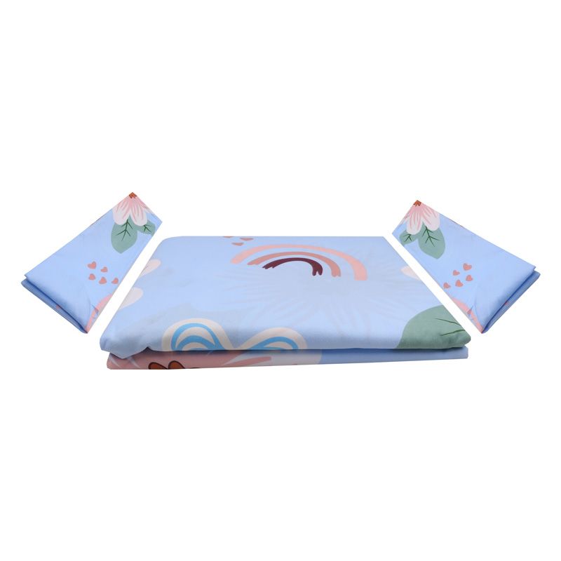 4PCS / Set 4*6 Bedding Bed Sheet Set 2PCS Bed Sheets with 2PCS Pillowcase Set 02,4*6ft