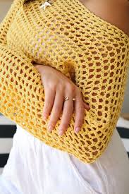 Trendy Crochet Mesh Bolero Yarn Shrug