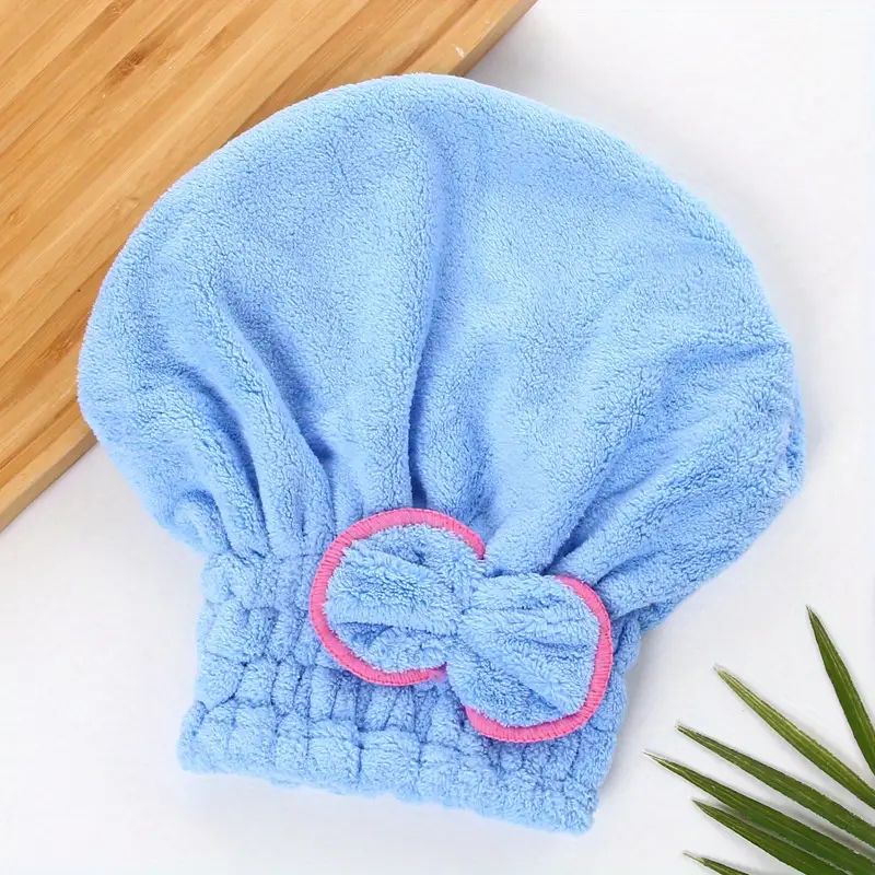 Super Absorbent Microfiber Hair Drying Cap for Fast Drying, Quick Dry Wrap Towel and Shower Cap for Girls and Women