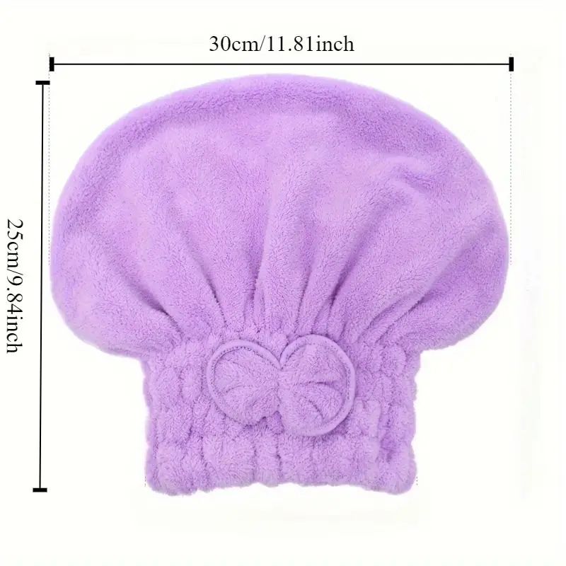 Super Absorbent Microfiber Hair Drying Cap for Fast Drying, Quick Dry Wrap Towel and Shower Cap for Girls and Women