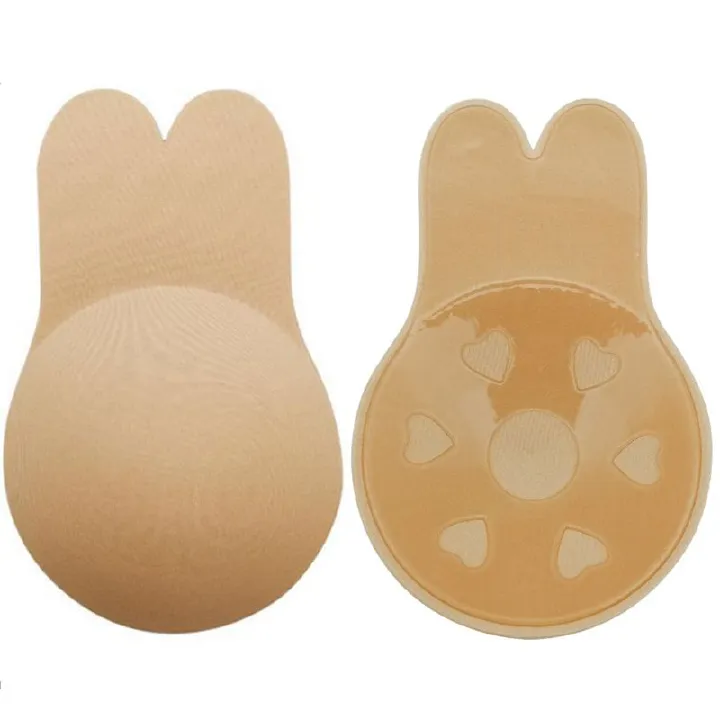 Invisible Silicone Bra  Stickers with Lift Breathability and Support，Reusable & Washable Silicone Nipple Covers，Skin-Friendly Silicone Bra Pads