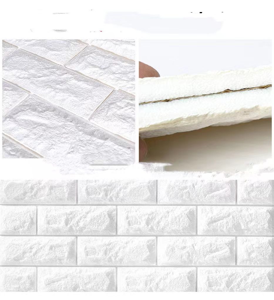 5pcs 70cm*77cm ,10pcs 35cm*38cm  Self Adhesive Foam Wallpaper DIY 3D Wall Panel  Living Room Brick Stickers Bedroom Kids Room Brick Papers Home Wall Decor
