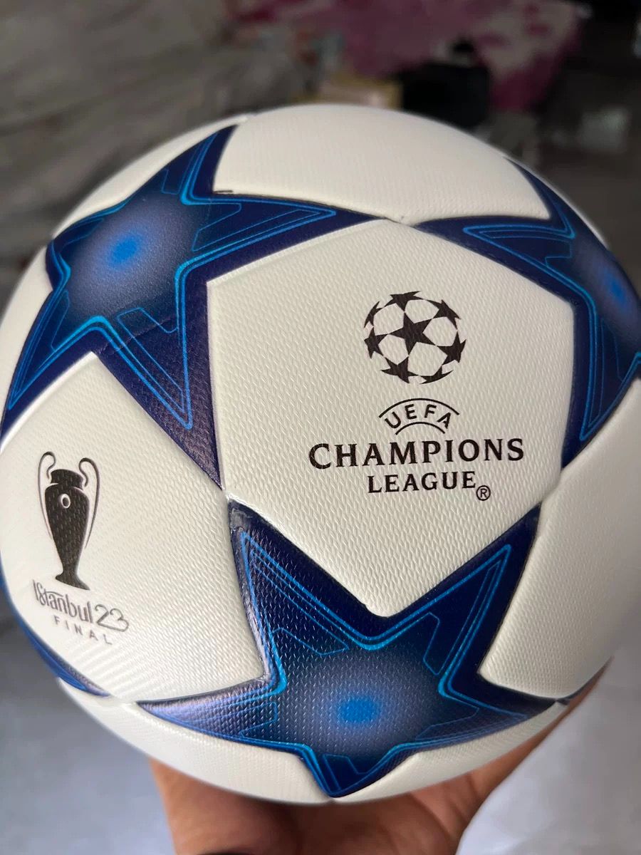 1 Set With Gift Pump Professional FIFA UEFA Champions League Match Mens Size 5 Five Training Football Futsal Soccer Ball Sports Blue Referee Boots With Gift Inflation